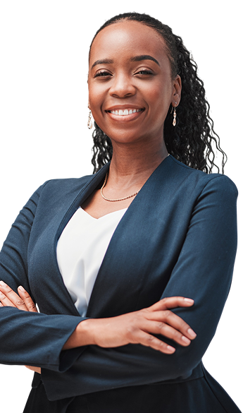 Law-firm professional with arms crossed